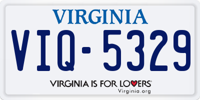 VA license plate VIQ5329