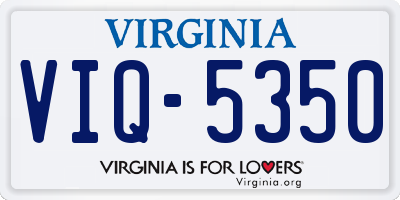 VA license plate VIQ5350