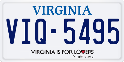 VA license plate VIQ5495