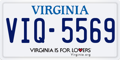 VA license plate VIQ5569