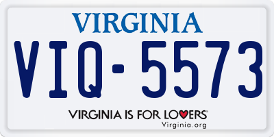 VA license plate VIQ5573