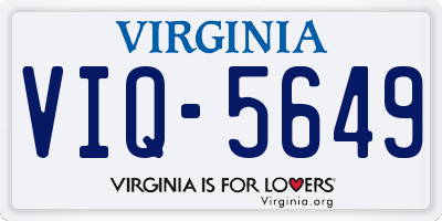 VA license plate VIQ5649