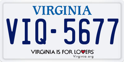 VA license plate VIQ5677