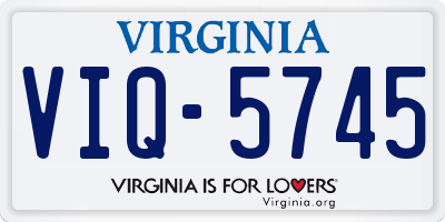 VA license plate VIQ5745