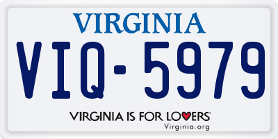 VA license plate VIQ5979