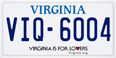 VA license plate VIQ6004