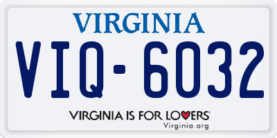 VA license plate VIQ6032