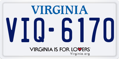 VA license plate VIQ6170