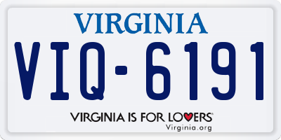 VA license plate VIQ6191