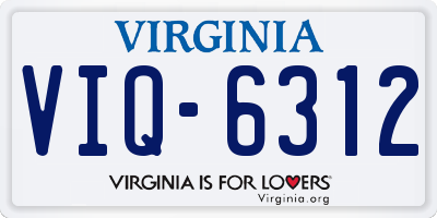 VA license plate VIQ6312