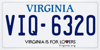 VA license plate VIQ6320