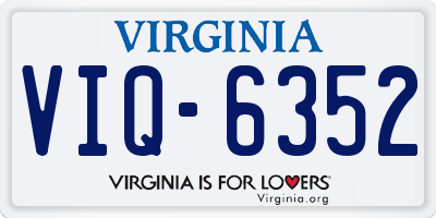 VA license plate VIQ6352