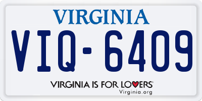 VA license plate VIQ6409
