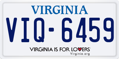 VA license plate VIQ6459