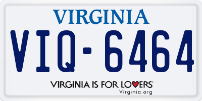 VA license plate VIQ6464