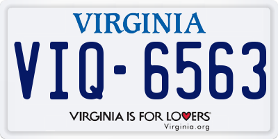 VA license plate VIQ6563