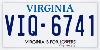 VA license plate VIQ6741