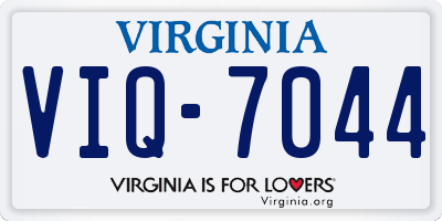 VA license plate VIQ7044