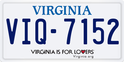 VA license plate VIQ7152