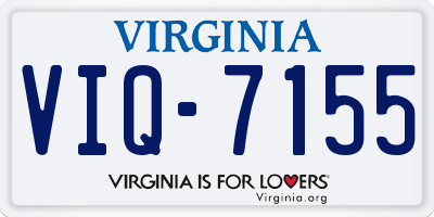 VA license plate VIQ7155