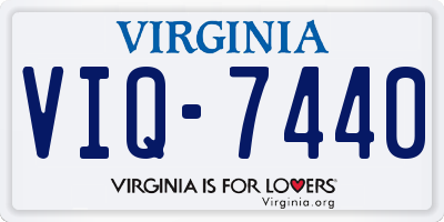 VA license plate VIQ7440