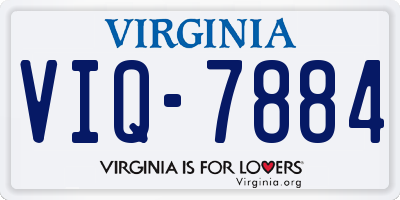 VA license plate VIQ7884