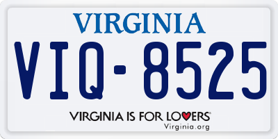 VA license plate VIQ8525