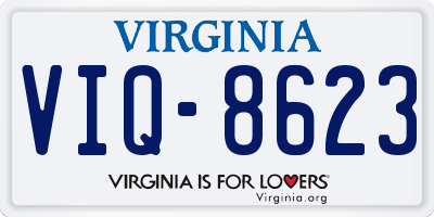 VA license plate VIQ8623