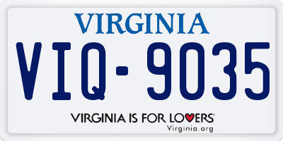 VA license plate VIQ9035