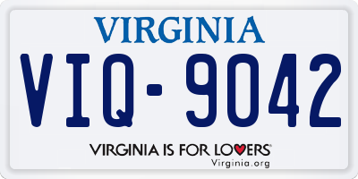 VA license plate VIQ9042
