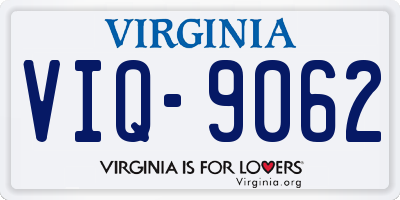 VA license plate VIQ9062