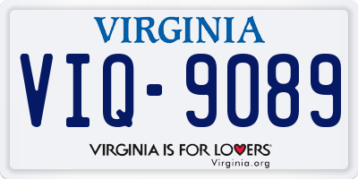 VA license plate VIQ9089