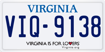 VA license plate VIQ9138