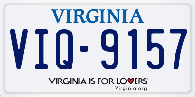 VA license plate VIQ9157