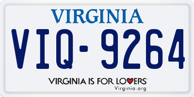 VA license plate VIQ9264