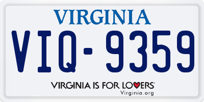 VA license plate VIQ9359
