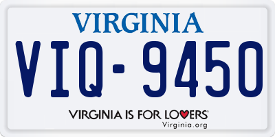 VA license plate VIQ9450