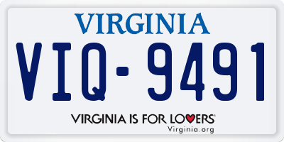 VA license plate VIQ9491