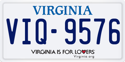 VA license plate VIQ9576