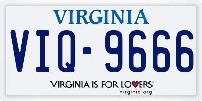 VA license plate VIQ9666