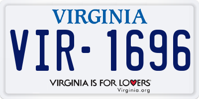 VA license plate VIR1696