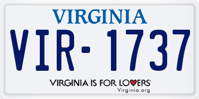 VA license plate VIR1737