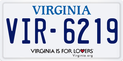 VA license plate VIR6219