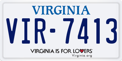 VA license plate VIR7413