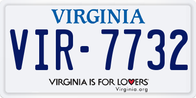 VA license plate VIR7732
