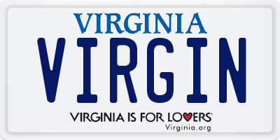 VA license plate VIRGIN