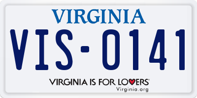 VA license plate VIS0141
