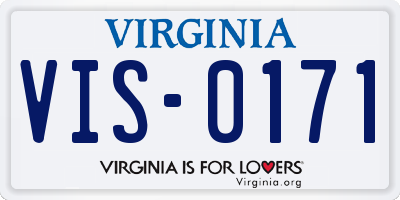 VA license plate VIS0171