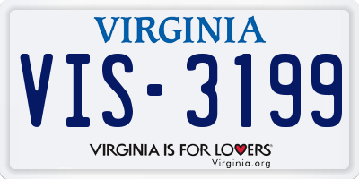 VA license plate VIS3199