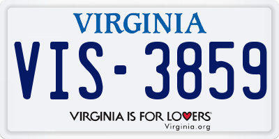 VA license plate VIS3859